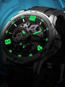 男士多功能机械表，双面镂空圆形夜光商务腕表，休闲时尚机械腕表，推荐作为礼物送给朋友或男友 FW-6019 - 均碼 - 查看 7