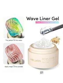 XEIJAYI 1支15克半固态定型凝胶，持久透明橡胶底胶，LED UV固化耐用指甲油，高光泽封层 - 無色 - 查看 2