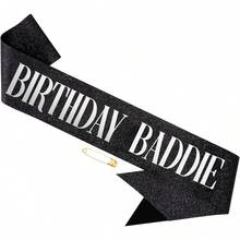 Birthday Baddie Sash For Women, "BIRTHDAY BADDIE" Sash With Colorful Foil For Girl, Happy Funny Birthday Decorations Baddie Accessories For Women Men Party Favors Supplies - Multicolor - View 15