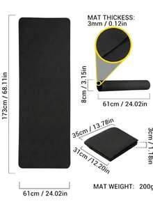 3mm Foldable EVA Yoga Mat, Non-Slip Portable Travel Fitness Mat - Matcha Green - View 6