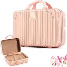1pc Portable Makeup Bag, Professional Cosmetic Storage Box, Large Capacity Waterproof Multifunctional Makeup Organizer