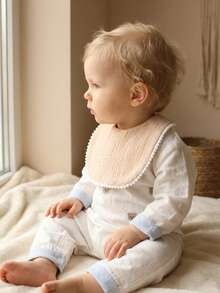 4件/套 糖果色棉纱布可爱婴儿围兜，适合日常使用 - 彩色 - 查看 4