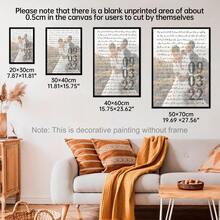 1件个性化定制婚礼首舞歌词海报，结婚纪念日礼物，送给她的第一个情人节礼物，可定制海报，墙面装饰，相框 - 彩色 - 查看 6