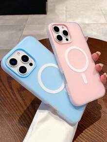 VOUVI 2 In 1 Jelly Fashion Magnetic Wireless Charging Case Compatible With IPhone 17 16 15 14 13 12 11 Pro Max Double-Layer Shockproof Cover Compatible With IPhone 16 15 14 Plus Air Phone Accessories - Bright Green - View 5