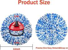 4 Pack Mop Replace Heads Compatible For OCeda, Spin Mop Refill Head Replacement For RinseClean 2-Tank System - Fluffy Microfiber, Machine Washable And Easy To Replace - MàuB - Xem 2