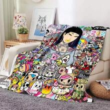 Japanese Style Tooki Blanket Anime Fantastic Print Flannel Blankets For Beds Sofas Warm Bed Soft Blanket4.Jpg - trắng - Xem 1