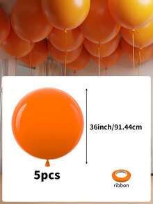 Bộ 2/3/5/10 quả bóng bay helium bằng cao su màu cam, kích thước 36 inch, thích hợp cho sinh nhật, lễ rửa tội, tiệc tiết lộ giới tính, đám cưới, tiệc cô dâu, lễ tốt nghiệp, trang trí tiệc theo chủ đề bí ngô, nắng nhiệt đới và phong cách Boho. - trái cam - Xem 11