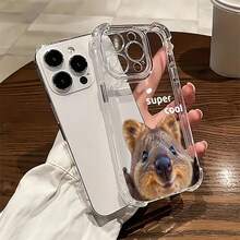 Funda para teléfono con diseño de Happy Quokka FacePrint Element, compatible con iPhone 16, 15, 14 Pro Max, 13, 12, 11, XR y XS Plus. Fabricada en silicona TPU, ofrece protección contra golpes y caídas, además de una excelente sensación al tacto. Es el regalo ideal para familiares, amigos y seres queridos. - transparente - Ver 1