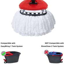 2 Pack Mop Replacement Heads For O-Ceda EasyWrin Spin Mop, Microfiber Spin Mop Refills, Easy Cleaning Mop Head Replacement - 彩色 - 查看 2