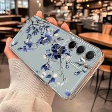 Adecuado para fundas de teléfono  Galaxy Nuevas A5, A3, A02, A34, A13, A14, A32, A24, A12, A50, A54, A70, A73, A34, A55s NOTE 10F12 M10S Impresión de graffiti de mariposa floral Funda protectora transparente de TPU de cobertura completa Diseño de moda simple Patrón de concha 2153 QC6X - Colores mixtos - Ver 6