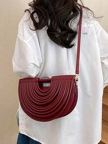 Noodle-Shaped Handbag For Women, Dumpling Style Crossbody Shoulder Bag