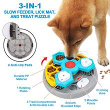 1 buc animal de companie lent hrănitor câine anti-sufocare plastic bol de hrănire mâncare sănătoasă animale de companie puzzle jucărie pentru câini - Multicolor - Vizualizare 4