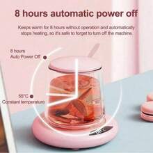 智慧加熱杯墊 USB 供電，3 段溫度設定 (55-75°C)，一鍵操作，8 小時自動關機，適用於咖啡/牛奶/雞蛋/三明治/茶，居家/辦公/旅行 - 彩色 - 查看 4