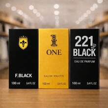 3 Perfumes 100ml OneMilio, 221 VIP Black, F.'s Designer Perfumes - High-Quality Imported Men's Perfume - 濃烈香調 - 查看 1