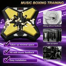 2025升级版音乐拳击机：3种速度，12首曲目，柔软橡胶表面 | 适合3-8岁儿童的亲子礼物 - 彩色 - 查看 6