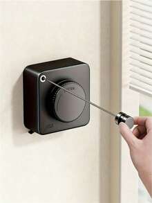 One-Piece Retractable Indoor Clothesline, No Sagging; Outdoor Clothesline, Retractable And Thickened; Wall-Mounted Stainless Steel Clothesline, Perfect For Balconies And Bathrooms. No Drilling Required, Durable, Space-Saving, And Easy To Install. Retractable Stainless Steel Wire Rope Indoor Clothes Rack, Clothesline, Home Decor. - Multicolor - View 9