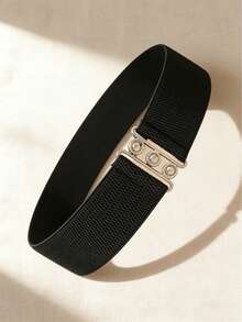 3pcs/Set Metal Buckle Elastic Waist Belt, Women's Dress Cinch Belt, Suitable For Halloween - Multicolor - View 10