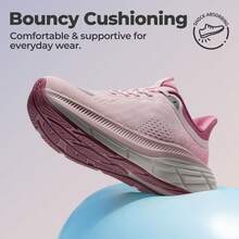 Hands-Free Slip-On Sneakers For Women – All-Day Comfort For Walking, Running, Gym & Athletic Wear Comfortable Women's Walking Shoes With Cushioning ActiveBreeze Non-Slip Running And Tennis Sneakers | Breathable Athletic Shoes For Gym Workouts - 粉色 - 查看 4