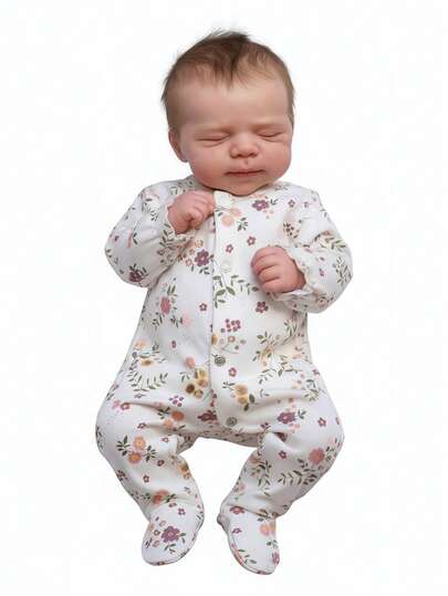 19 Inch/48 Cm High Quality Reborn Baby Doll, Full Body Soft Touch Vinyl 3D Hand Painted Skin With Visible Veins Girl Doll, Handmade Art Reborn Doll Like Real Baby, Great Birthday Gift/Christmas Gift For Kids