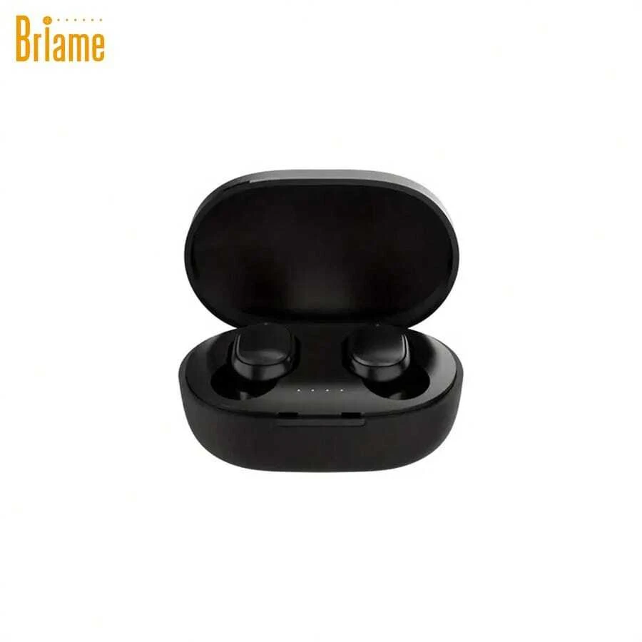Briame Mini Bluetooth Earbuds, Wireless In-Ear Headphones With Microphone, Sports Running Gaming Earphones, Black - Black - View 1