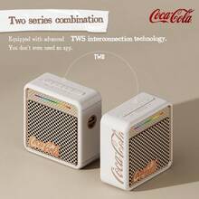 Coca Cola Altavoz Bluetooth 5.4 Mini para exteriores con calidad de sonido HiFi - Beis - Ver 8