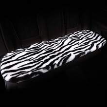1个加厚斑马纹黑白毛绒汽车座椅垫，通用尺寸 - 斑馬紋 - 查看 3