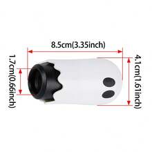 替换式换挡杆球头，幽灵造型，ABS和铝合金材质，圆形换挡杆头装饰/替换件，适用于手动变速箱 - 幽靈 - 查看 2