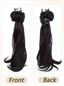 Ponytail Hair Clip, Natural Messy Bun Hairstyle Hair Accessory, Lazy Slightly Wavy Ponytail Wig Fashion Claw Clips Elegant Hair Claws Casual Hair Clutch Beauty Hair Jaw Clip