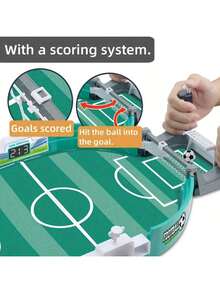 1 Set Gioco da Tavolo di Calcio, Dimensione Grande/Media, Gioco di Calcio da Tavolo per Adolescenti, Amici, Famiglia, Giocattolo Interattivo per 2 Giocatori - Verde - Visualizzare 5