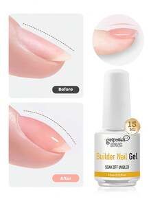 15ml Clear Building Nail Gel Nail Polish For Strengthener Gel Extension Gel Base Coat In A Bottle Soak Off Uv Led Gel Nail Extension - Clear - View 14