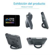 Reloj Despertador Proyector, Despertador Digital Con Proyector Y Sensor De Temperatura, Reloj de proyección, Cable USB incluido, El proyector puede girar 180°, negro - Negro - Ver 6