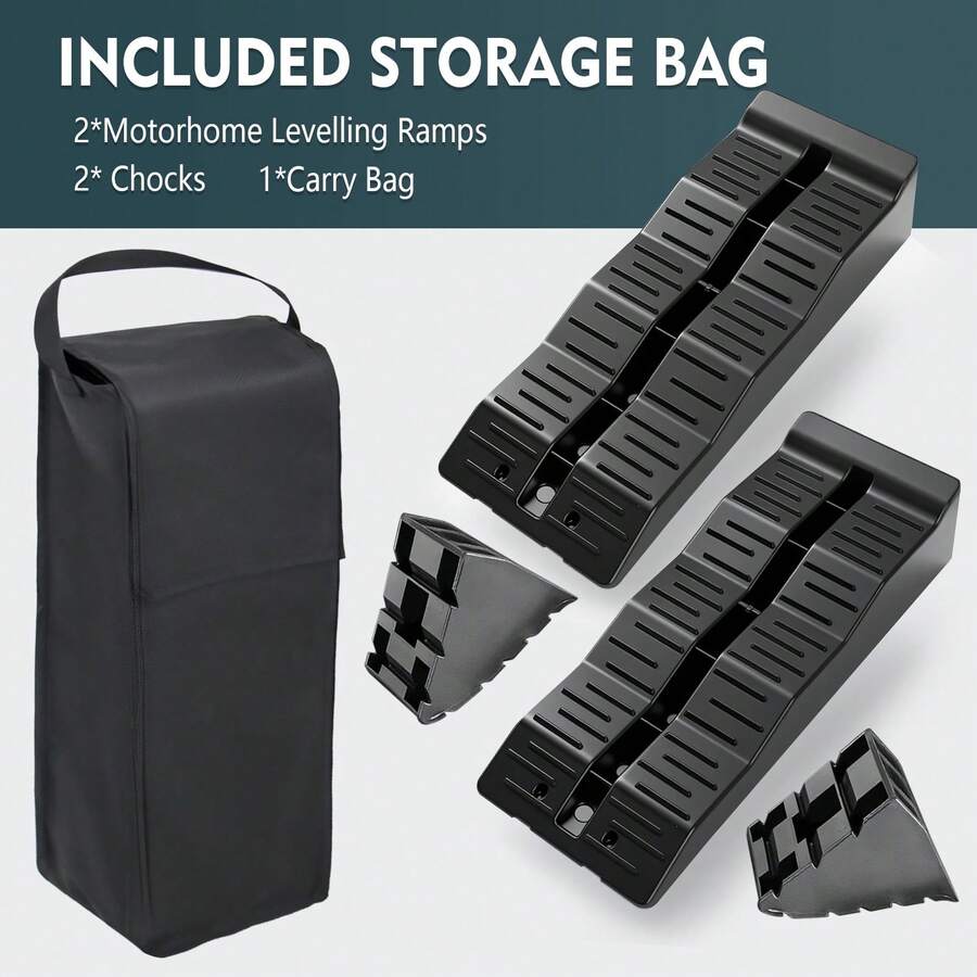 Caravan Levelling Ramp Set Heavy Duty Motorhome RVs 5 Tonnes 2 Pack - A - View 1