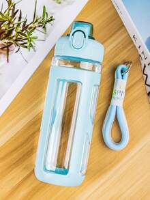 1个700毫升时尚简约便携运动水壶，带防震盖，耐热防摔，适用于家庭、办公室、户外旅行、露营、返校等场合。 - 彩色 - 查看 12