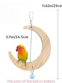 1pc Bird Swing Toy, Suitable For Parrots, Cockatoos, Lovebirds, Conures, Parakeets And Other Small To Medium Birds, Fits Various Scenarios - Multicolor - View 2