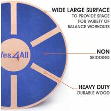 Yes4All Tabla de Equilibrio de Madera Versátil Entrenador para Terapia Física Escritorio de Pie y Entrenamiento de Núcleo con Estabilidad en Ejercicios - Azul - Ver 3