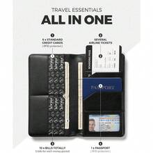 VULKIT Cartera Porta Pasaporte Billetera de Viaje con Bloqueo RFID para Hombres y Mujeres - AAA - Ver 2