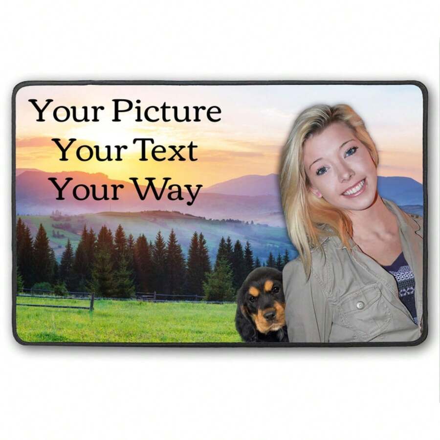1PC Personalized Photo And Text Large Mouse Pad With Stitched Edges, Custom Rectangle Mousepad Gift For Girlfriend, Boyfriend, Perfect Boy Gift For Birthday, Anniversary, Mother's Day, Christmas, 26 Years Back-To-School Season - 23.6" X 13.8" - default - View 1