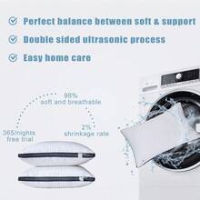 Meoflaw uLuxurious Hotel Gel almohadas de cama para cama de lado y espalda Queen color blanco - blanco - Ver 5