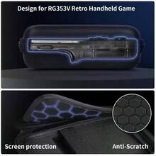 Travel Storage Case Compatible With R36S/RG353V/RG35XX/RG353VS/Game Boy Retro Handheld Consoles. Features Shockproof Hard Shell Protection. Handheld Emulator Organizer Case. Android Game Console Portable Case (Box Only). - Black - View 9
