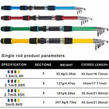 4-Color Telescopic Fishing Rod, Lightweight & Portable For Travel Use - Green - View 3