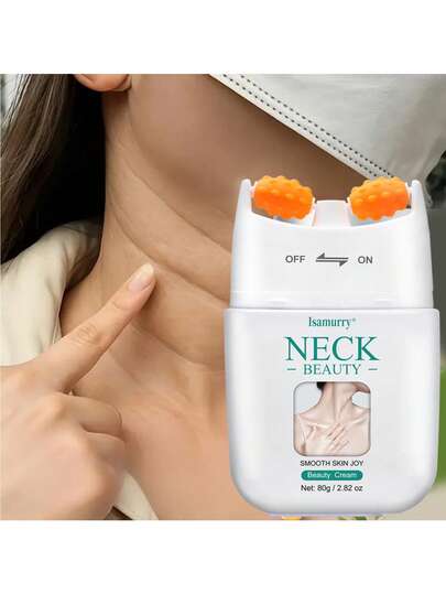 80克/2.82盎司颈部紧致霜，抗皱提拉，按摩滚轮加速吸收，保湿紧致肌肤霜