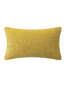 1件/2件装黄色雪尼尔提花星月图案装饰抱枕套，波西米亚风格靠垫套，适合斋月、客厅、卧室及所有季节使用。 - 黃色 - 查看 9