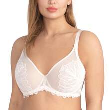 HSIA Winter Sonata Embroidered Lace Trim Full Coverage Unlined Non-Padded Underwire Bra TikTokShopBlackFriday - White - View 7