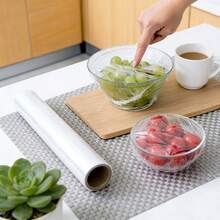 30cm*30m Cling Film, Disposable Kitchen Wrap For Food, Snacks, Fruits, PE Plastic Wrap - Transparent - View 8