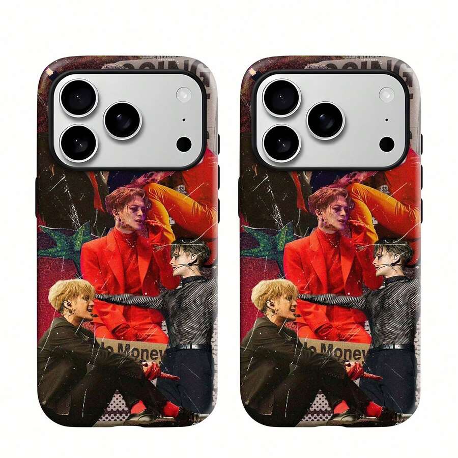 Funda para teléfono Vibrant Energy Performance Art con diseño de espejo, compatible con 17, 16 Pro Max, 15 Pro Max, 13 y 12. Fabricada en TPU resistente para una protección superior contra golpes y caídas. Un regalo perfecto para fans, amantes de los conciertos y cualquier persona que aprecie la creatividad audaz para cumpleaños, festividades u ocasiones especiales. - Blanco - Ver 1