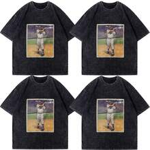Mi gente favorita Jackie Robinson regalos de béisbol para cumpleaños camiseta camisetas para hombres paquete de camisetas de algodón 5 tallas disponibles 4 estaciones universal ropa deportiva lavable casual para mujeres multiusos - Negro - Ver 1