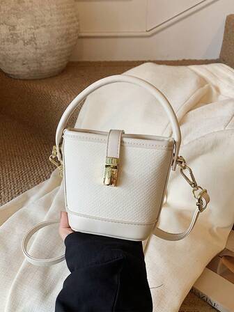 Bolso de mano elegante y vintage para mujer, versátil bolso de hombro tipo tote y bandolera para el trabajo y uso diario