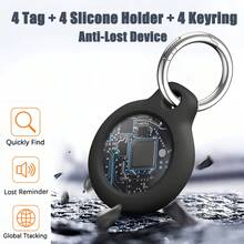 2026 1/2-5/6 Packaging, Suitable For Air Tag, GPS Smart Tracker, Quick Locate Valuables, Compatible With Find My ( Only), 1-Year Battery Life, Ideal For Remote Tracking Of Vehicles, Pets, Wallets, Keys, Luggage, And Other Important Items - Black - View 6