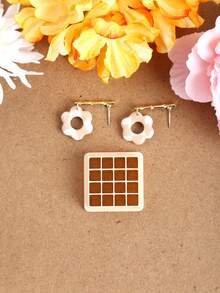1/4pcs Square Polymer Clay Cutter, Grid Texture Clay Cutter, Suitable For Jewelry Making, Square Grid Tool, Polymer Clay Set, Suitable For DIY Jewelry Earring Making - Clay Cutter - View 9