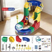 Bộ đồ chơi xe lửa điện 3D dạng mô-đun dành cho trẻ em từ 3 tuổi trở lên, đường ray có thể lắp ghép linh hoạt, xoay 360°, chống trọng lực, quà tặng học tập STEM. - Nhiều màu - Xem 13